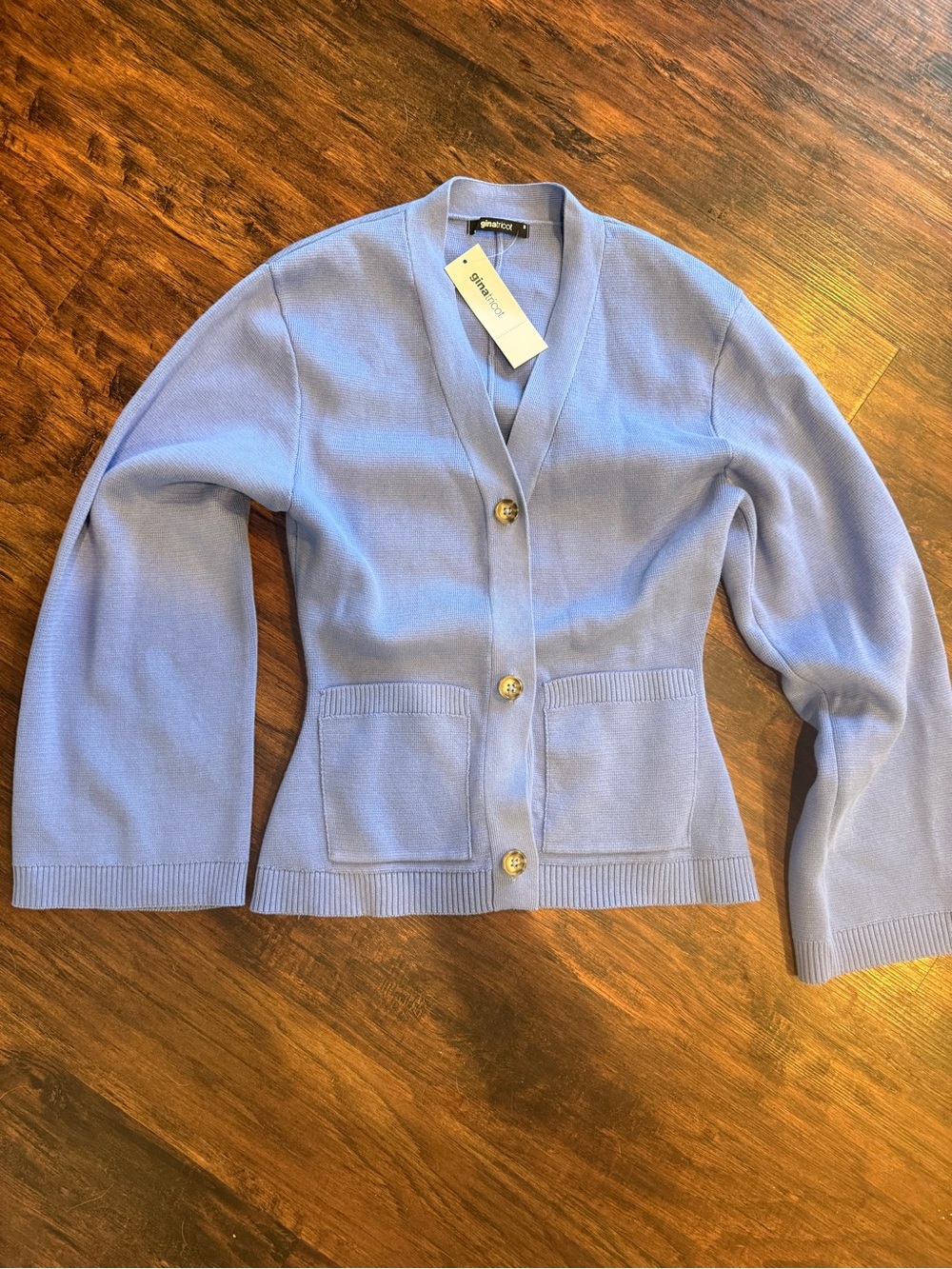 Gina Tricot Periwinkle Button-Front V-Neck Cardigan